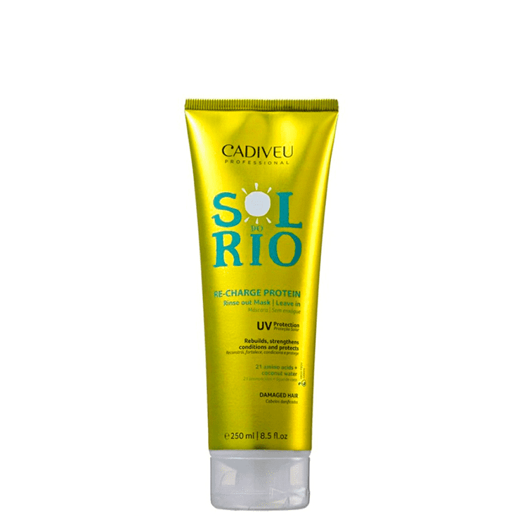 CADIVEU SOL DO RIO RE CHARGE PROTEIN UV PROTECTOR HAIR MASK 250ml/8.4l.Oz - Keratinbeauty